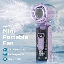 High Speed Folding Cooling Fan, Portable Mini Fan with LED Flashlight & Cold Touch Plate-FC8