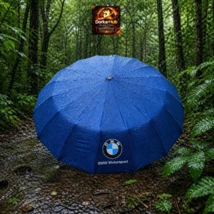 BMW Umbrella Blue-16 Ribs & 80 bons, Auto-Open/Close Wind Resistant