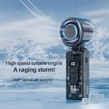High Speed Folding Cooling Fan, Portable Mini Fan with LED Flashlight & Cold Touch Plate-FC8