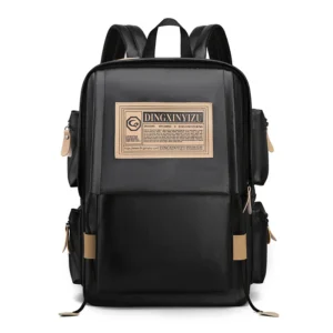 Kabinu PU Leather Travel and School Laptop Backpack